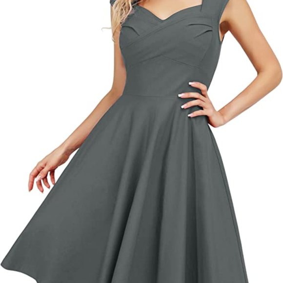Dresses & Skirts - Grey pin-up dress